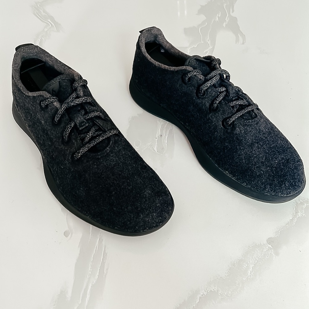 Allbirds Wool Runner Charcoal Gray With Black Sole Sneaker Womens Sz 10 0319 NV1 - Picture 2 of 14